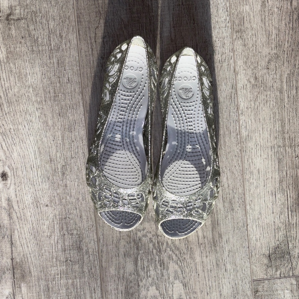 CROCS Kids Shoes in Sparkling Silver
